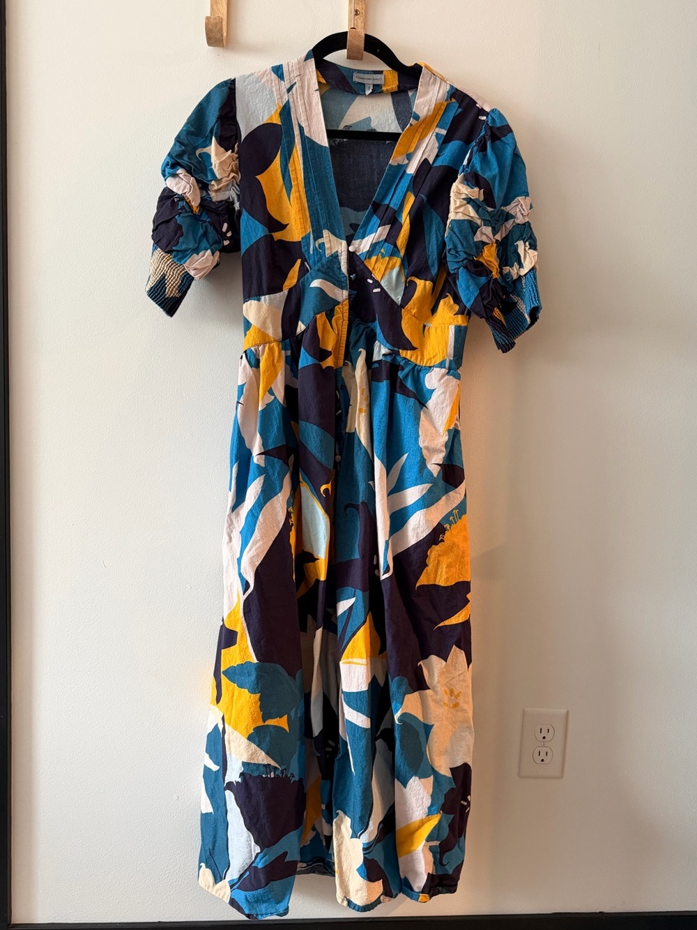 Blue and Yellow Floral Dress
